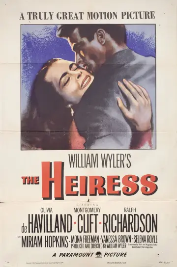 Poster to the movie "The Heiress" #1060420