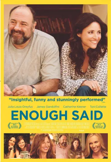 Poster to the movie "Enough Said" #995724