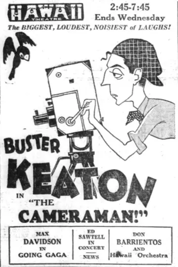 Poster to the movie "The Cameraman" #738464