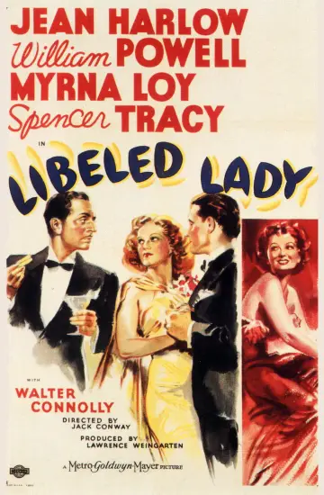 Poster to the movie "Libeled Lady" #706534
