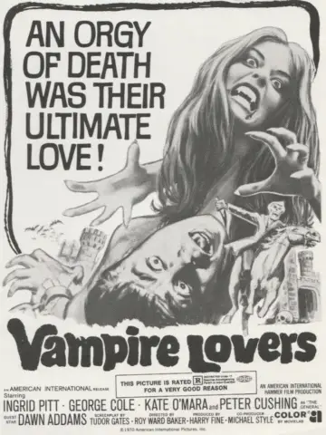 Poster to the movie "The Vampire Lovers" #1048396