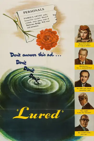 Poster to the movie "Lured" #1059196
