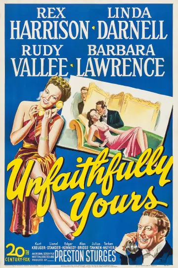 Poster to the movie "Unfaithfully Yours" #1132176