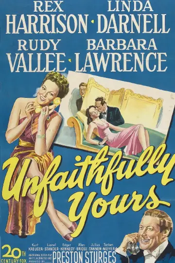 Poster to the movie "Unfaithfully Yours" #1132179