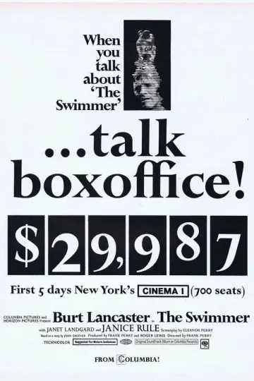 Poster to the movie "The Swimmer" #1031284