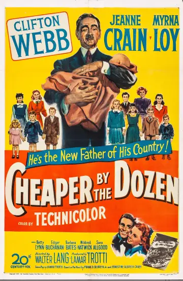 Poster to the movie "Cheaper by the Dozen" #930572