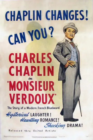 Poster to the movie "Monsieur Verdoux" #187103