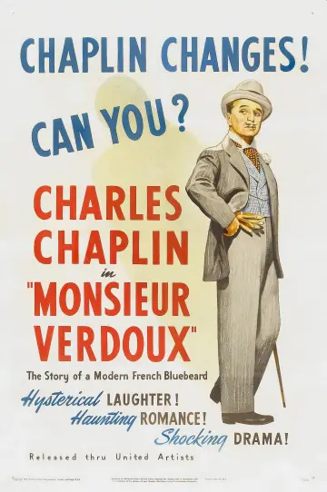 Poster to the movie "Monsieur Verdoux" #187112
