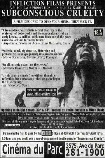 Poster to the movie "Subconscious Cruelty" #1134978