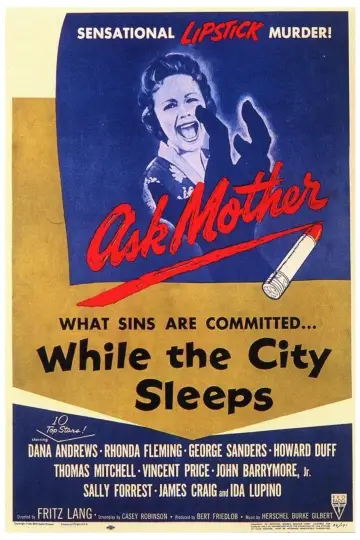 Poster to the movie "While the City Sleeps" #1192145