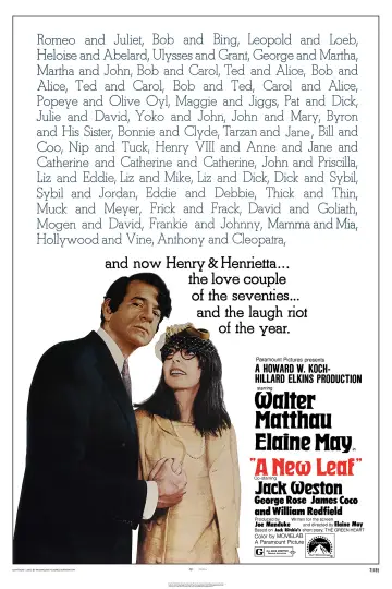 Poster to the movie "A New Leaf" #1617894