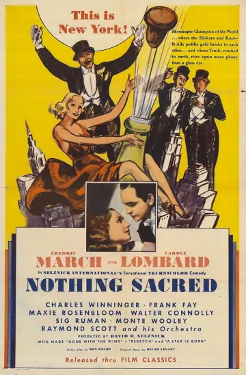 Poster to the movie "Nothing Sacred" #1102329