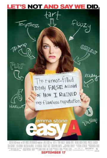 Poster to the movie "Easy A" #851295