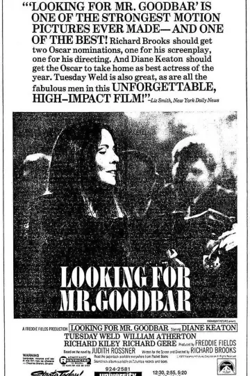 Poster to the movie "Looking for Mr. Goodbar" #1051934