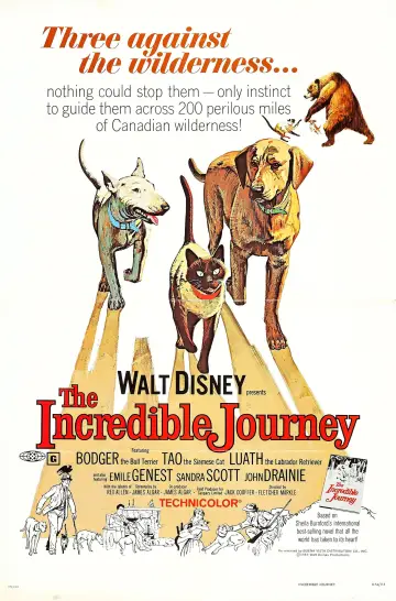 Poster to the movie "The Incredible Journey" #1099480