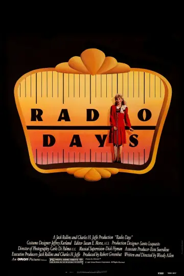 Poster to the movie "Radio Days" #992196