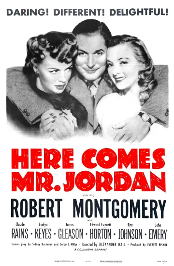 Poster to the movie "Here Comes Mr. Jordan" #1096480