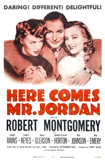 Poster to the movie "Here Comes Mr. Jordan" #1096484