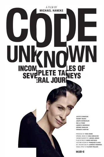 Poster to the movie "Code Unknown" #647292