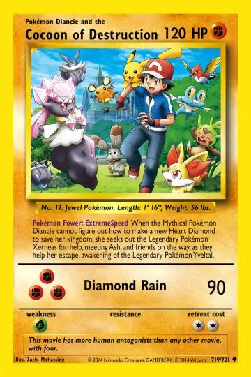 Poster to the movie "Pokémon the Movie: Diancie and the Cocoon of Destruction" #139282