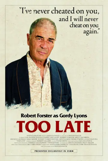Poster to the movie "Too Late" #1137846