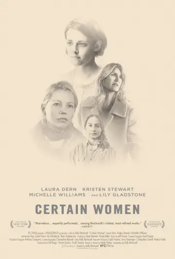Poster to the movie "Certain Women" #145031