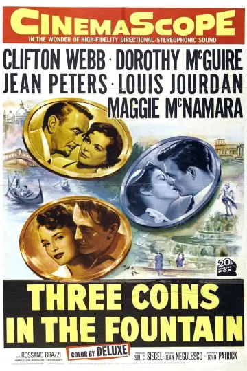 Poster to the movie "Three Coins in the Fountain" #1045096