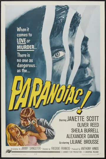 Poster to the movie "Paranoiac" #1134289