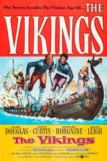 Poster to the movie "The Vikings" #896961