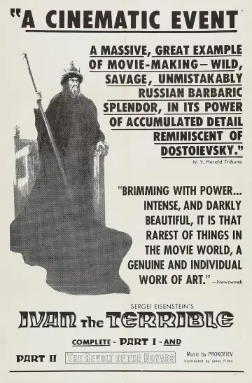 Poster to the movie "Ivan the Terrible, Part II: The Boyars
