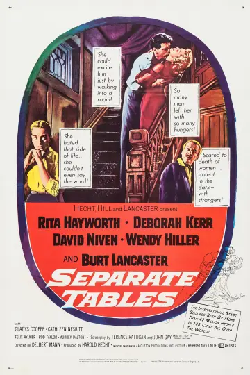 Poster to the movie "Separate Tables" #364116