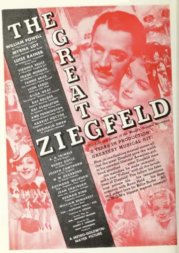 Poster to the movie "The Great Ziegfeld" #1118190