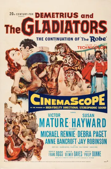 Poster to the movie "Demetrius and the Gladiators" #1044554
