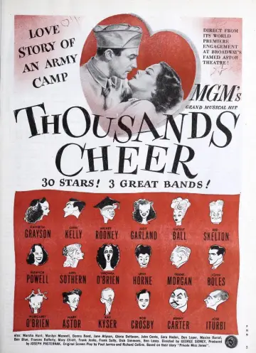 Poster to the movie "Thousands Cheer" #1129554