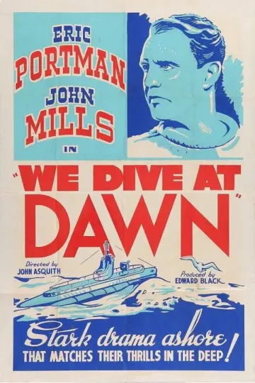 Poster to the movie "We Dive at Dawn" #1590119