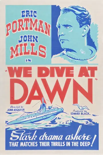 Poster to the movie "We Dive at Dawn" #1590121