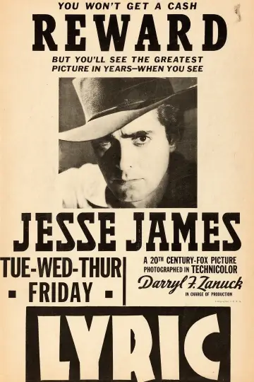 Poster to the movie "Jesse James" #1126175