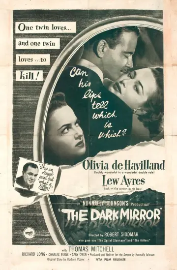 Poster to the movie "The Dark Mirror" #1073372