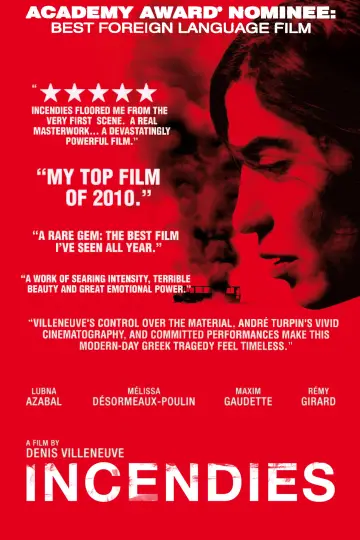 Poster to the movie "Incendies" #750611