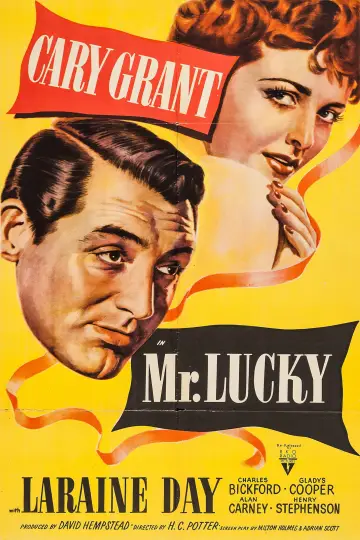 Poster to the movie "Mr. Lucky" #1590328