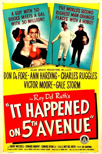 Poster to the movie "It Happened on Fifth Avenue" #1070204