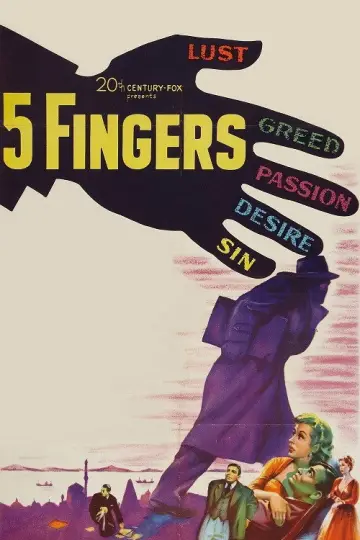 Poster to the movie "5 Fingers" #1124882