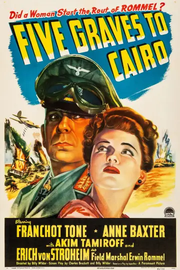Poster to the movie "Five Graves to Cairo" #1111928