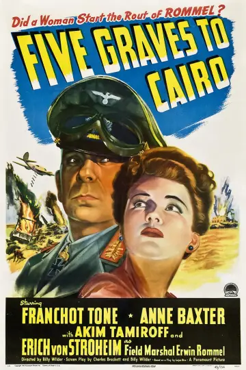 Poster to the movie "Five Graves to Cairo" #1111934