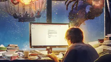 Backdrop to the movie "A Writer