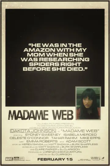 Poster to the movie "Madame Web" #838470