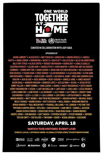 Poster to the movie "One World: Together at Home" #1070071