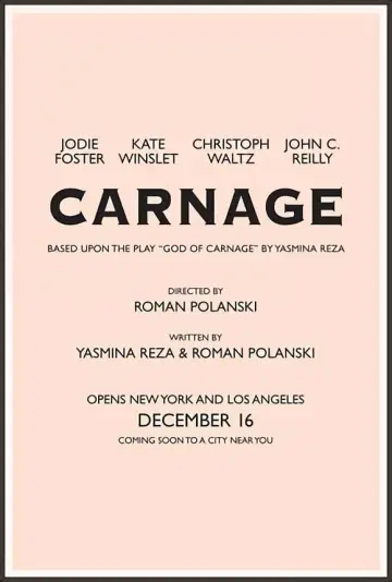 Poster to the movie "Carnage" #234721