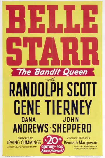 Poster to the movie "Belle Starr" #727649