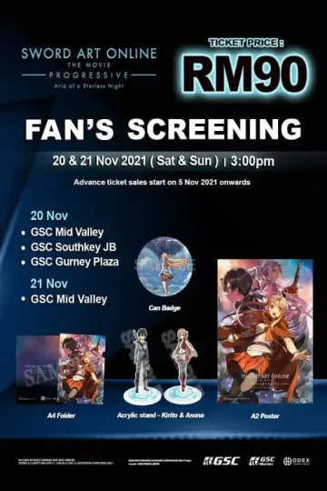 Poster to the movie "Sword Art Online the Movie – Progressive – Aria of a Starless Night" #99712